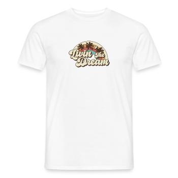 Living the dream - Männer T-Shirt - Weiß - Vorne - AI Model Male 178 dark (178cm)