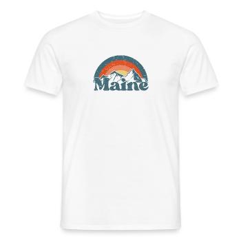 Maine, USA, State, Nature, Lovers, Mountains - Men's T-Shirt - white - Front - AI Model Male 178 dark (178cm)