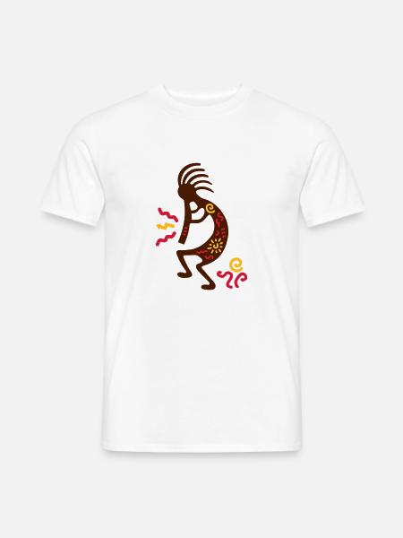 kokopelli carving amerikanisch - Männer T-Shirt - Weiß