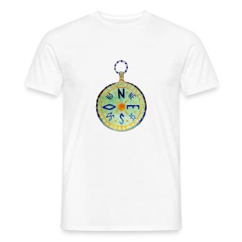 boussole - T-shirt homme - blanc - Devant - AI Model Male 178 dark (178cm)