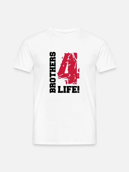 brothers_4_life_bv2 - Men's T-Shirt - white