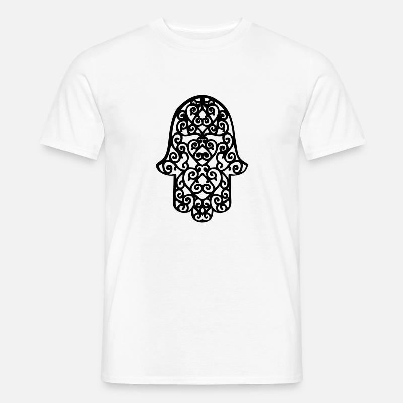 hand der fatima hamsa - Männer T-Shirt - Weiß