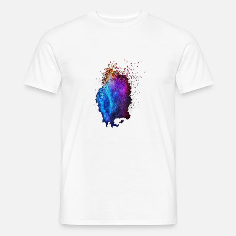 Farbfleck - Männer T-Shirt - Weiß