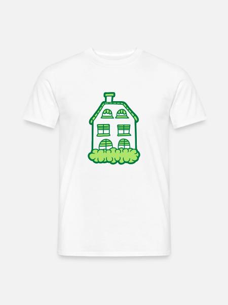 Häuschen Gemaltes Haus - Männer T-Shirt - Weiß
