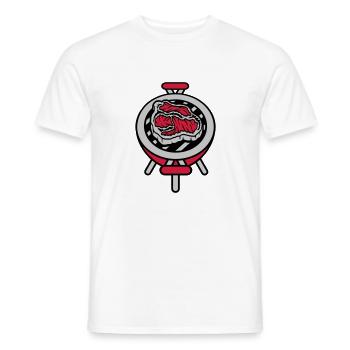 Kleiner Grill Steak BBQ - Männer T-Shirt - Weiß - Vorne - AI Model Male 178 dark (178cm)