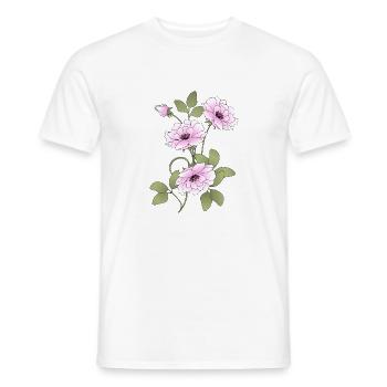 Fleur - T-shirt homme - blanc - Devant - AI Model Male 178 dark (178cm)