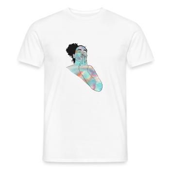Doigt bisou - T-shirt homme - blanc - Devant - AI Model Male 178 dark (178cm)
