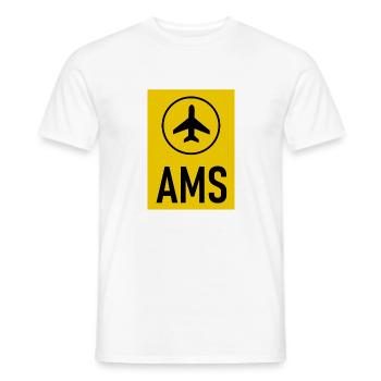 Amsterdam Airport - Men's T-Shirt - white - Front - AI Model Male 178 dark (178cm)