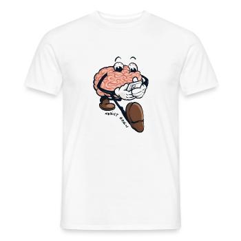 Cerveau Addict - T-shirt homme - blanc - Devant - AI Model Male 178 dark (178cm)