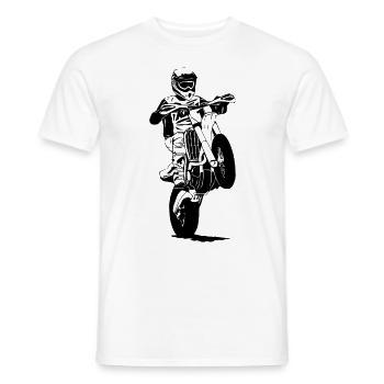 Supermoto - Supermotard - Offroad - Men's T-Shirt - white - Front - AI Model Male 178 dark (178cm)