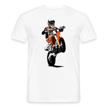 Supermoto - Supermotard - Offroad - Men's T-Shirt - white - Front - AI Model Male 178 dark (178cm)