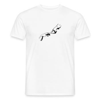 Sabot de cheval Main Amateurs de chevaux Cadeaux Équitation - T-shirt homme - blanc - Devant - AI Model Male 178 dark (178cm)