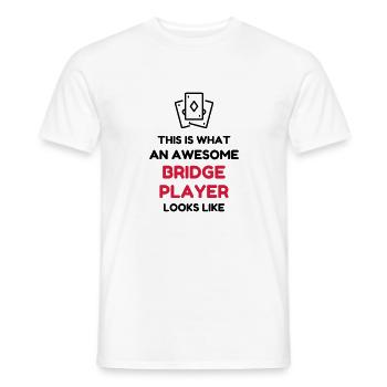 bridge_lms36 - Men's T-Shirt - white - Front - AI Model Male 178 dark (178cm)