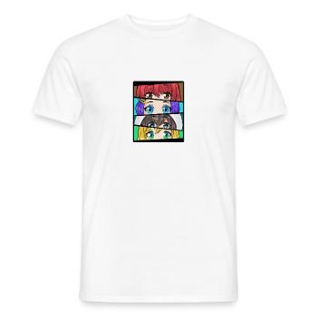 Anime Girl Manga Japan Ramen Cosplay - Men's T-Shirt - white - Front - AI Model Male 178 dark (178cm)