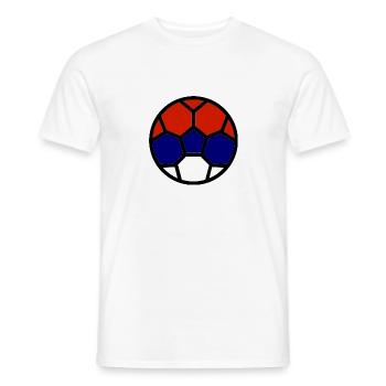 Fußball WM Flagge Serbien Weltmeisterschaft - Männer T-Shirt - Weiß - Vorne - AI Model Male 178 dark (178cm)
