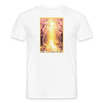 Ljusregn: Blossom Glow - Men's T-Shirt - white - Front - AI Model Male 178 dark (178cm)