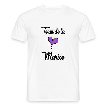 MARIEE. FUTURE MARIEE. EVJF. TEAM. TEAM MARIEE - T-shirt homme - blanc - Devant - AI Model Male 178 dark (178cm)