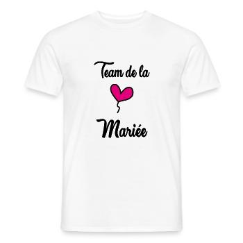 MARIEE. FUTURE MARIEE. EVJF. TEAM. TEAM MARIEE - T-shirt homme - blanc - Devant - AI Model Male 178 dark (178cm)
