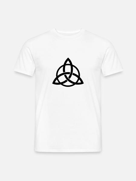 triquetra intertwined symbol Celtic neopaganism - Men's T-Shirt - white
