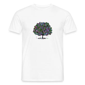 Bunter Baum - Männer T-Shirt - Weiß - Vorne - AI Model Male 178 dark (178cm)