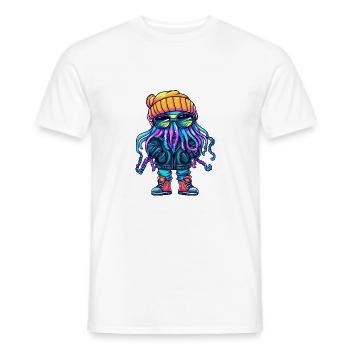 Qualle Winter Comic - Männer T-Shirt - Weiß - Vorne - AI Model Male 178 dark (178cm)