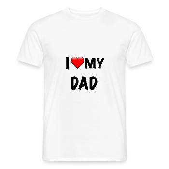 I LOVE MY DAD - Männer T-Shirt - Weiß - Vorne - AI Model Male 178 dark (178cm)