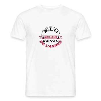 Elu meilleur copain de l'année - T-shirt homme - blanc - Devant - AI Model Male 178 dark (178cm)