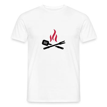 grill - Men's T-Shirt - white - Front - AI Model Male 178 dark (178cm)