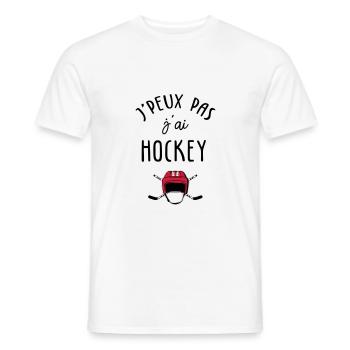 J'peux pas j'ai hockey - T-shirt homme - blanc - Devant - AI Model Male 178 dark (178cm)