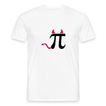 Pi - T-shirt homme - blanc - Devant - AI Model Male 178 dark (178cm)