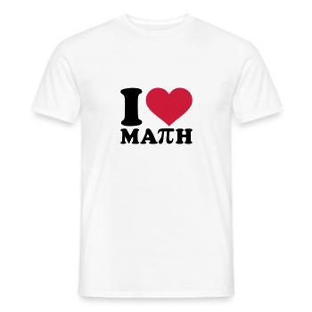 I love Math - Men's T-Shirt - white - Front - AI Model Male 178 dark (178cm)