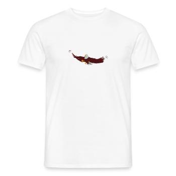 Eagle | Eagle > Vectorgraphic - Men's T-Shirt - white - Front - AI Model Male 178 dark (178cm)