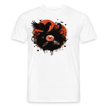 Vinyl Records Love - Men's T-Shirt - white - Front - AI Model Male 178 dark (178cm)