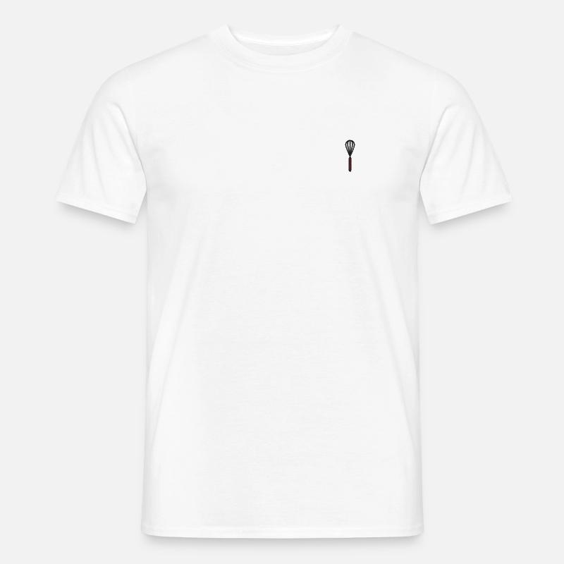 Broderet piskeris - Mænd T-shirt - hvid