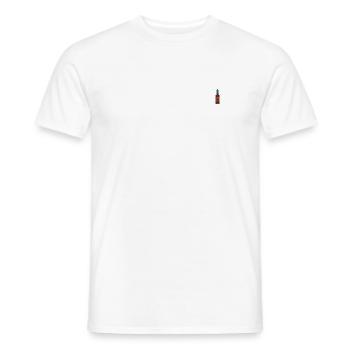 Embroidered wine bottle - Men's T-Shirt - white - Front - AI Model Male 178 dark (178cm)