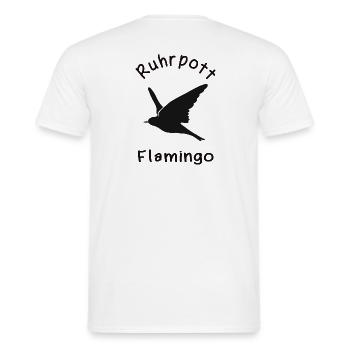Flamant rose de Ruhrpott - T-shirt homme - blanc - Dos - AI Model Male 178 dark (178cm)