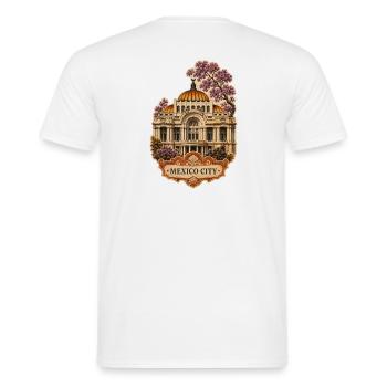 Mexico City Bellas Artes Art - Männer T-Shirt - Weiß - Hinten - AI Model Male 178 dark (178cm)