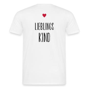 Idée cadeau cadeau enfant coeur enfant préféré - T-shirt homme - blanc - Dos - AI Model Male 178 dark (178cm)