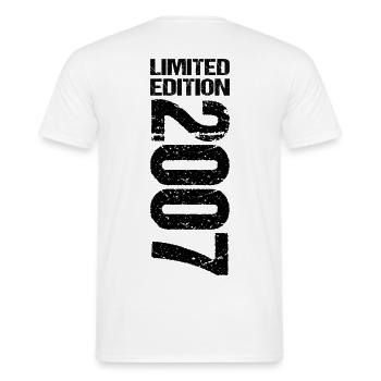 18th Birthday Limited Edition 2007 Vintage 2007 - Men's T-Shirt - white - Back - AI Model Male 178 dark (178cm)