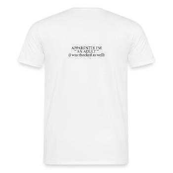 I'M AN ADULT - T-shirt homme - blanc - Dos - AI Model Male 178 dark (178cm)