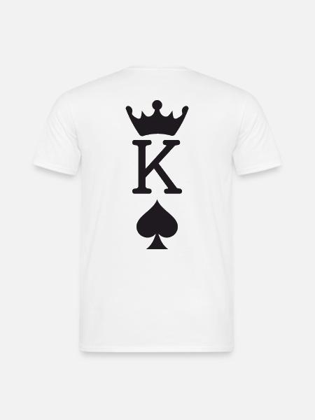 Paar King Queen Initial Back - Queen Queen - Männer T-Shirt - Weiß