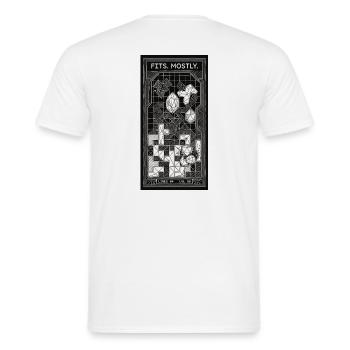 GRIDVOID - Männer T-Shirt - Weiß - Hinten - AI Model Male 178 dark (178cm)