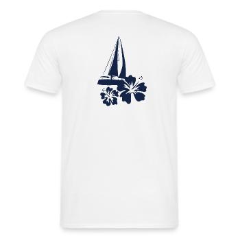 Sailing Pacific Ocean - Men's T-Shirt - white - Back - AI Model Male 178 dark (178cm)