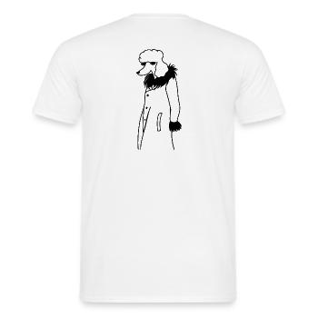 Cooler Pudel - Männer T-Shirt - Weiß - Hinten - AI Model Male 178 dark (178cm)