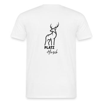 Platzhirsch - Männer T-Shirt - Weiß - Hinten - AI Model Male 178 dark (178cm)