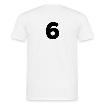 6.6 - Men's T-Shirt - white - Back - AI Model Male 178 dark (178cm)