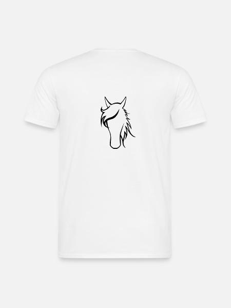 Pferdekopf - Männer T-Shirt - Weiß