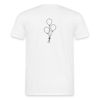 Balloons - Men's T-Shirt - white - Back - AI Model Male 178 dark (178cm)