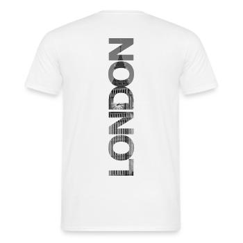 London Big Ben - Geschenk - Männer T-Shirt - Weiß - Hinten - AI Model Male 178 dark (178cm)