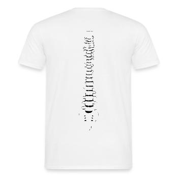 Spine body gift idea - Men's T-Shirt - white - Back - AI Model Male 178 dark (178cm)